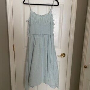 urban outfitters light blue/green cotton summer dress
